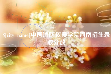 汉川中国消防救援学院河南招生录取分数
