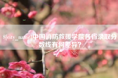 汉川中国消防救援学院各省录取分数线有何差异？