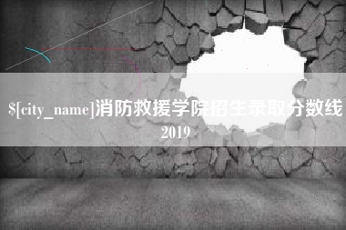 汉川消防救援学院招生录取分数线2019
