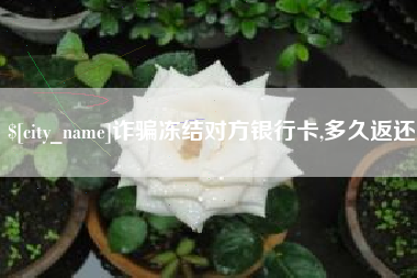 汉川诈骗冻结对方银行卡,多久返还
