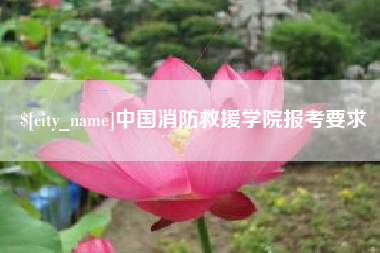 汉川中国消防救援学院报考要求