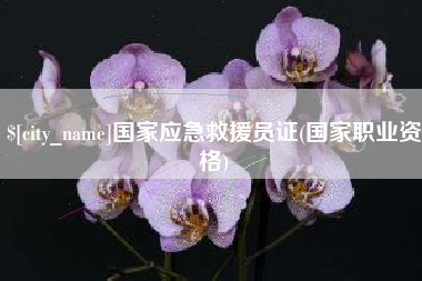 汉川国家应急救援员证(国家职业资格)
