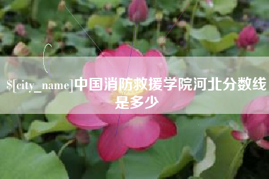 汉川中国消防救援学院河北分数线是多少