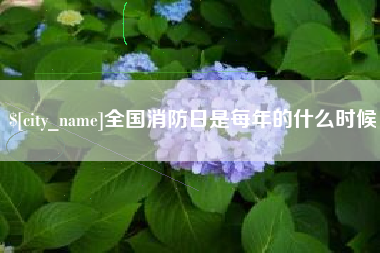 汉川全国消防日是每年的什么时候