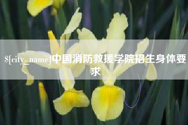 汉川中国消防救援学院招生身体要求