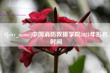 汉川中国消防救援学院2021年报名时间