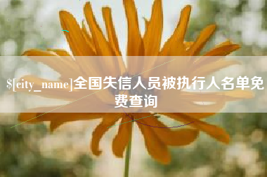 汉川全国失信人员被执行人名单免费查询