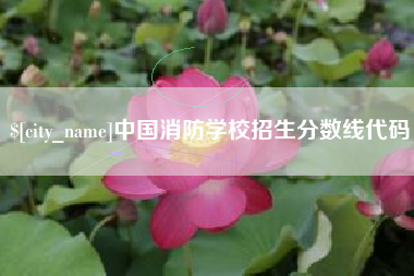 汉川中国消防学校招生分数线代码