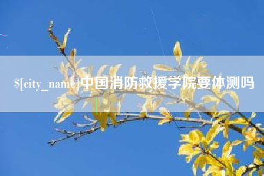 汉川中国消防救援学院要体测吗