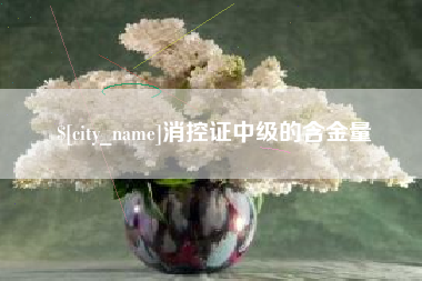 汉川消控证中级的含金量