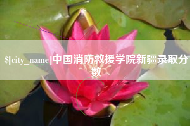 汉川中国消防救援学院新疆录取分数