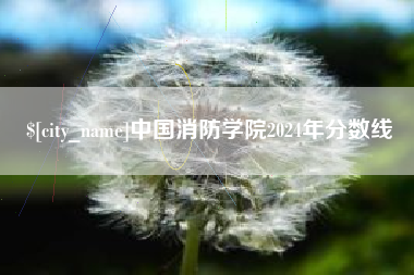 汉川中国消防学院2024年分数线