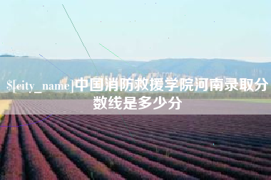 汉川中国消防救援学院河南录取分数线是多少分