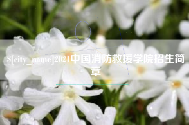 汉川2021中国消防救援学院招生简章