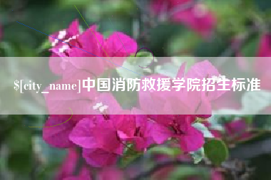 汉川中国消防救援学院招生标准