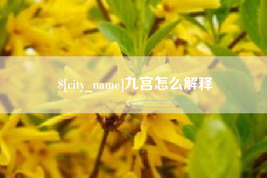 汉川九宫怎么解释