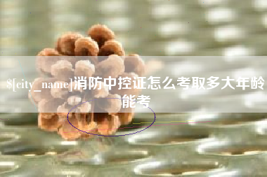 汉川消防中控证怎么考取多大年龄能考